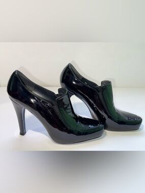 Stuart Weitzman Black Patent Leather Platform Stiletto Pumps – Size 8.5